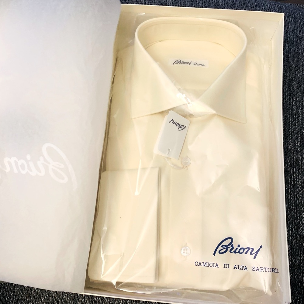 Brioni Wardrobe Essential Solid Luxury Dress Shirt